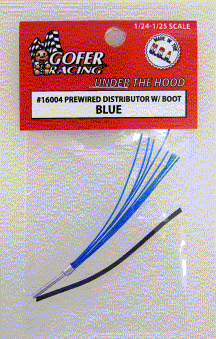 Gofer Racing 16004 1/24-1/25 Blue Prewired Distributor w/Aluminum Plug & Boot
