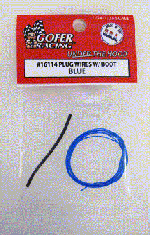 Gofer Racing 16114 1/24-1/25 Blue  Plug Wire 2ft. w/Boot