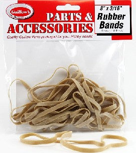 Guillows 120 8" x 3/16" Rubber Bands (10)