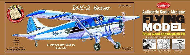 Guillows 305 24" Wingspan DHC2 Beaver Laser Cut Kit