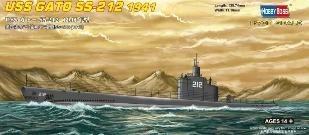 Hobby Boss 87012 1/700 USS Gato SS212 Submarine 1941