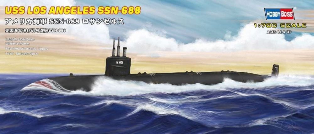 Hobby Boss 87014 1/700 USS Navy Los Angeles SSN688 Submarine