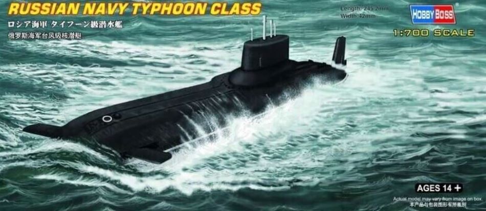 Hobby Boss 87019 1/700 Russian Navy SSGN Typhoon Class Submarine