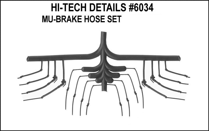 Hi-Tech Details 6034 HO Diesel MU Signal & Air Real Rubber  Hoses (1 Set)
