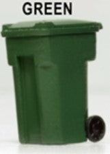 Hi-Tech Details 8008 HO Green Yard Trash Cans (6)