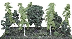 Heki Mini Forest 305 All Scale Assorted Trees -- 2-1/2 to 5" 6.4 to 12.7cm pkg(12)