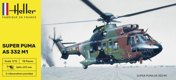 Heller 80367 1/72 Super Puma AS332 M1 Tactical Transport Helicopter