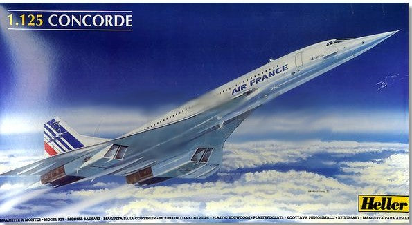 Heller 80445 1/125 Concorde Air France Airliner