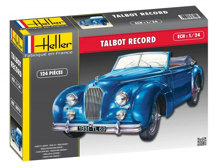 Heller 80711 1/24 1950 Talbot Lago Record Convertible Car (60th Anniversary Ltd Re-Edition)