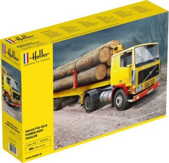 Heller 81704 1/32 Volvo F12-20 Tractor w/Timber & Semi-Trailer