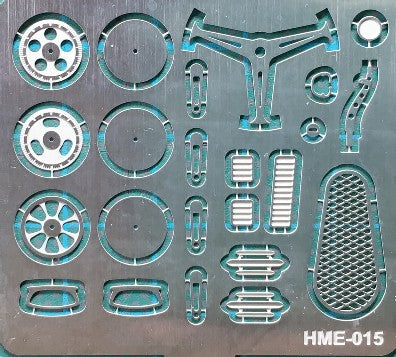 Highlight Model Studio 15 1/24-1/25 VW Beetle Detail Set 1 for TAM: Steering Wheel Spokes, Door Handles & Gear Shifter