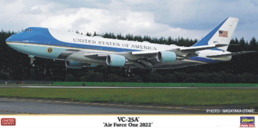 Hasegawa 10852 1/200 VC25A Air Force One 2022 USAF Presidential Aircraft (Ltd Edition)