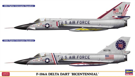 Hasegawa 2402 1/72 F106A Delta Dart Bicentennial USAF Interceptor/Fighter (2 Kits) (Ltd Edition)