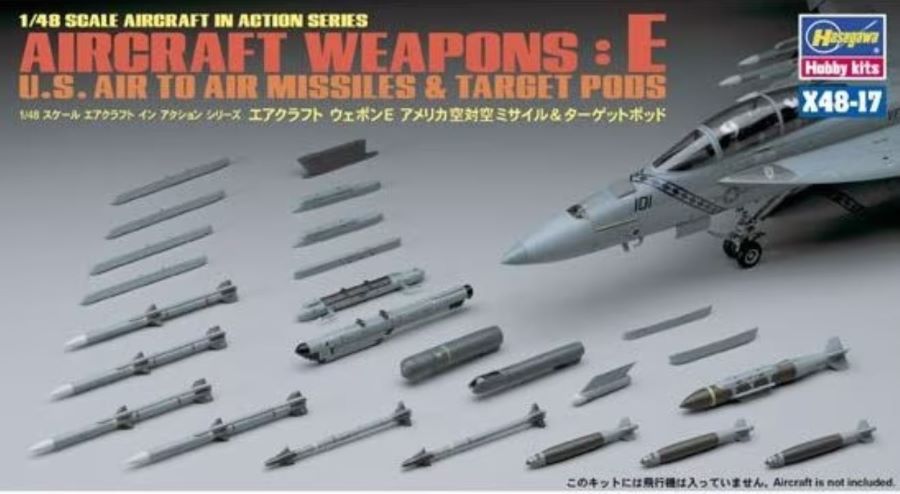 Hasegawa 36117 1/48 Weapons E - US Air to Air Missiles & Target Pods