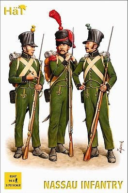 Hat Industries 8147 1/72 Waterloo Nassau Infantry (96) 