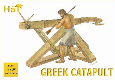 Hat Industries 8184 1/72 Ancient Greek Warrior (24 w/4 Cataputs)