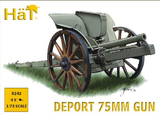 Hat Industries 8242 1/72 WWI Deport 75mm Gun (4)