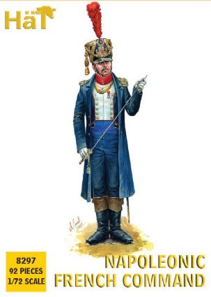 Hat Industries 8297 1/72 Napoleonic French Command (24 w/2 Horses)