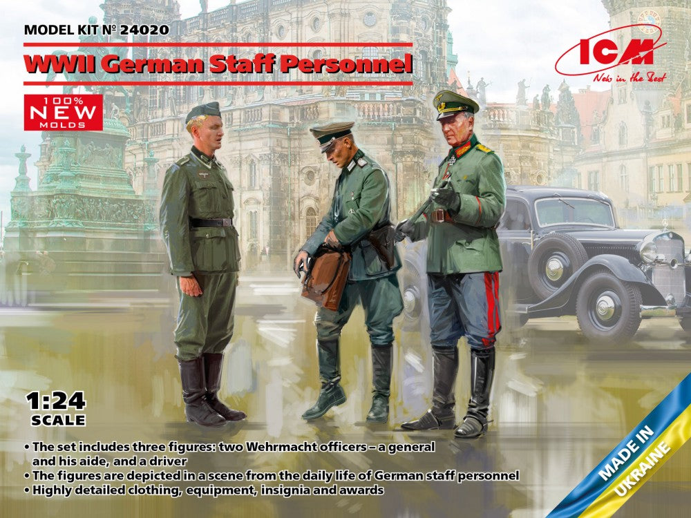 ICM Models 24020 1/24 WWII German Staff Personnel (3)