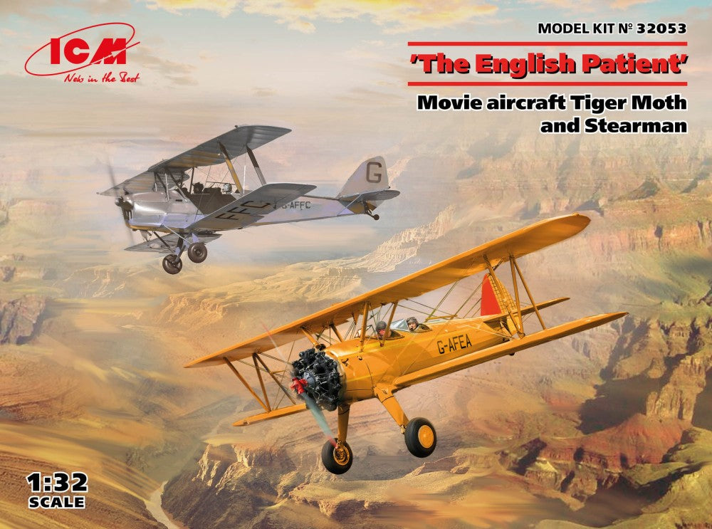 ICM Models 32053 1/32 Tiger Moth & Stearman Aircraft from The English Patient Movie