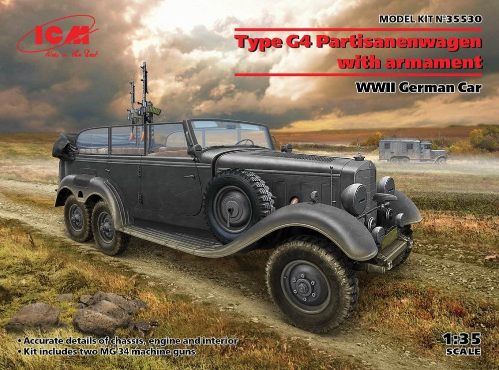 ICM Models 35530 1/35 WWII German G4 Staff Car w/Armament