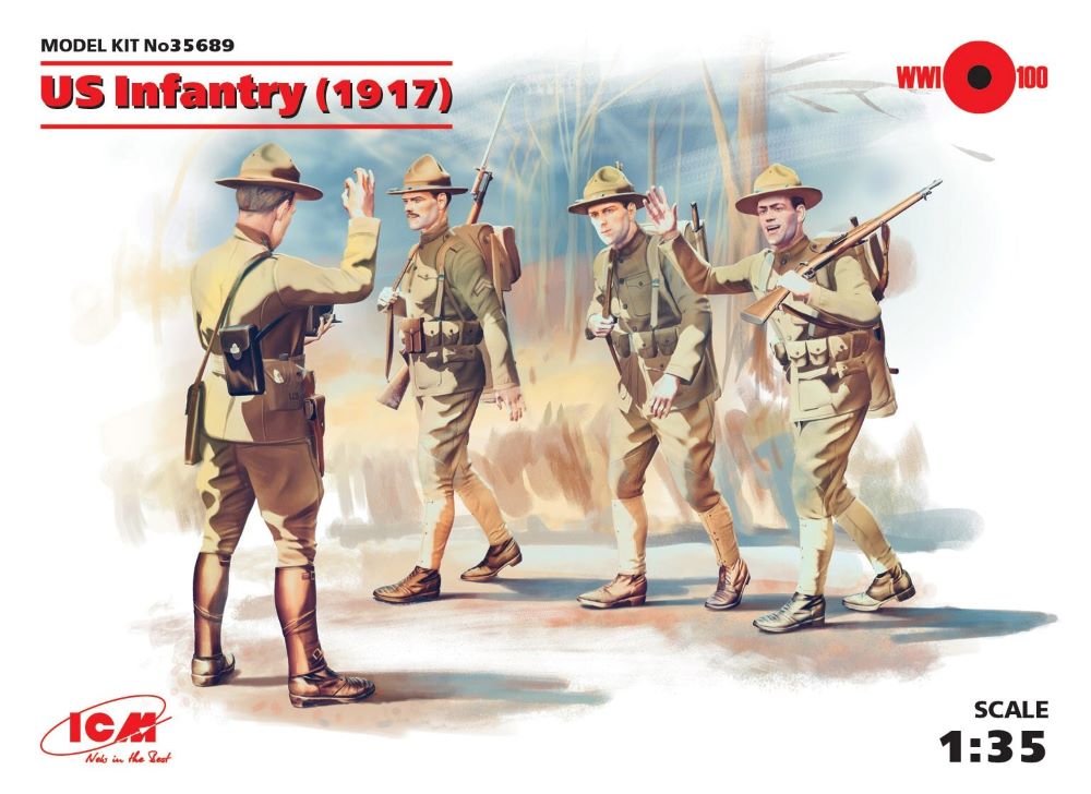 ICM Models 35689 1/35 WWI US Infantry 1917 (4)