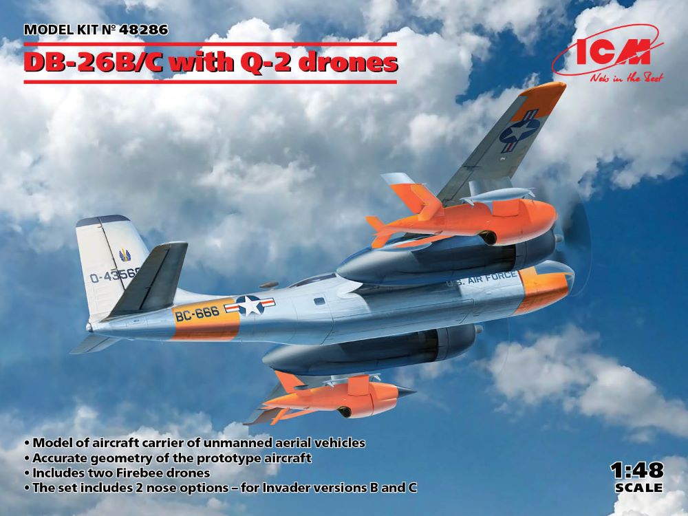 ICM Models 48286 1/48 USAF DB26B/C Aircraft w/Q2 Drones