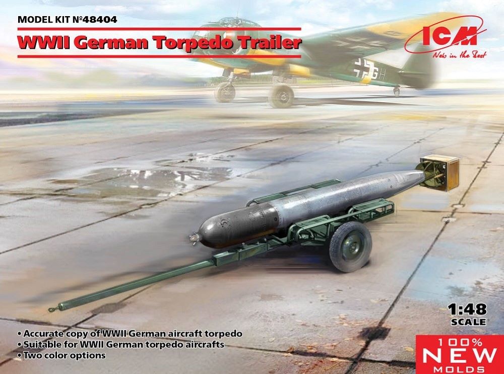 ICM Models 48404 1/48 WWII German Torpedo w/Trailer