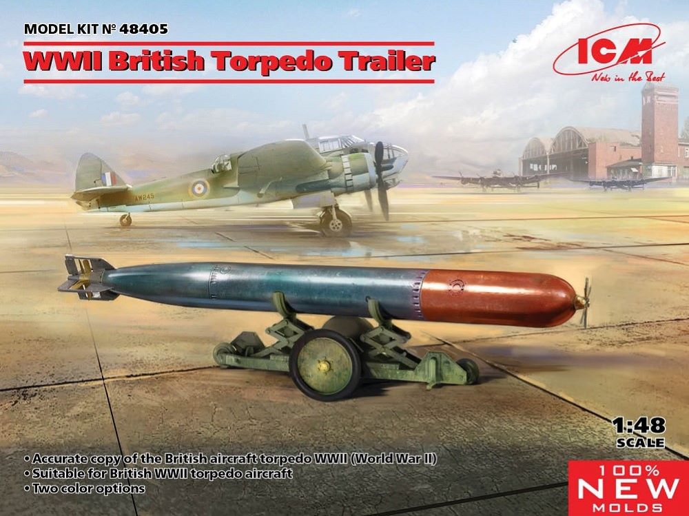ICM Models 48405 1/48 WWII British Torpedo Trailer