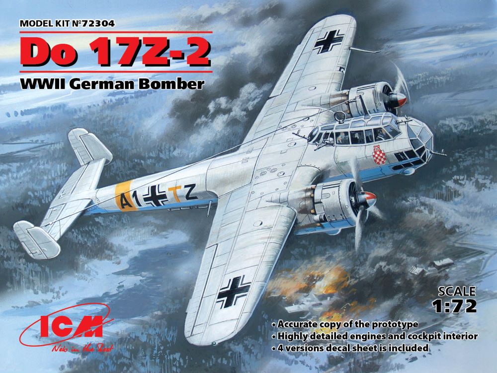 ICM Models 72304 1/72 WWII German Do17Z2 Bomber