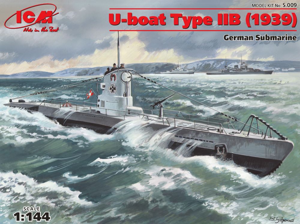 ICM Models 9 1/144 German U-Boat Type IIB Submarine 1939
