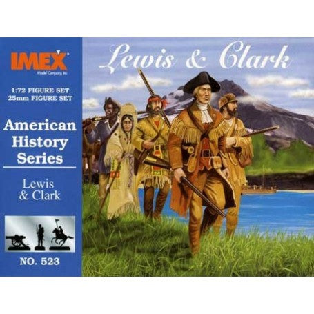 Imex 523 1/72 Lewis & Clark (18, 2 teepees, canoes, horses & acc.)