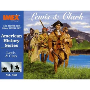 Imex 523 1/72 Lewis & Clark (18, 2 teepees, canoes, horses & acc.)