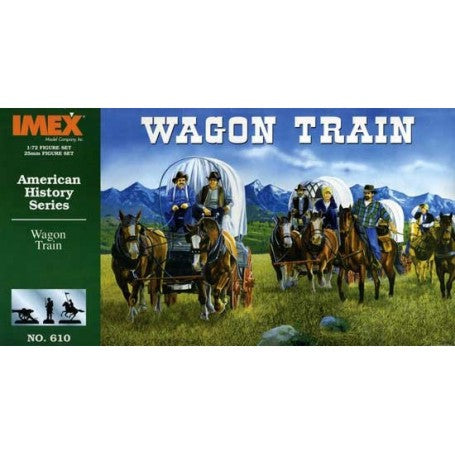 Imex 610 1/72 Wagon Train (8 Conestoga wagons, chuck wagon, prairie schooner, 30 figs & acc.)