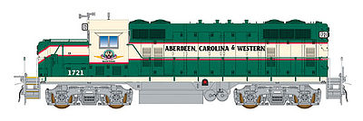Intermountain Railway 49835 HO Scale GP16 w/DCC -- Aberdeen, Carolina & Western (green, white)