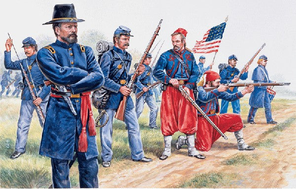 Italeri 6012 1/72 American Civil War: Union Infantry & Zouaves (50)