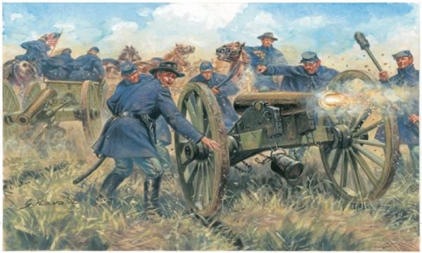 Italeri 6038 1/72 American Civil War: Union Artillery (13, 8 Horses, 2 Guns)