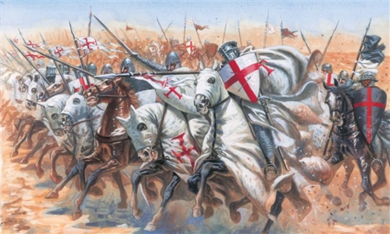 Italeri 6125 1/72 Medieval Era: Templar Knights (15 Mtd)