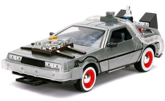 Jada 32166 1/24 Back to the Future Part III DeLorean Car Time Machine Lighted