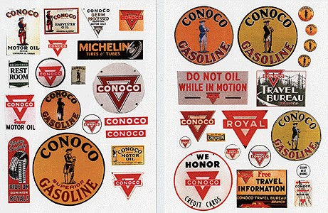 JL Innovative 239 HO 1930-50's Vintage Conoco Gas Station Signs (38)