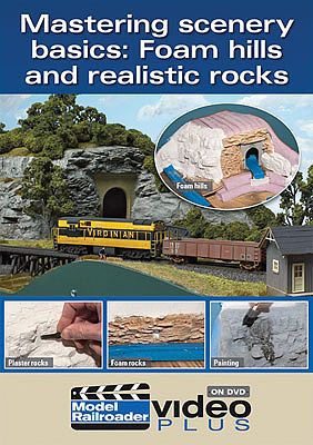 Kalmbach Publishing 15301 All Scale Mastering Scenery Basics DVD -- Foam Hills and Realistic Rocks, 1 Hour, 21 Minutes