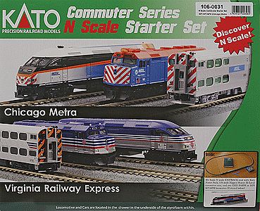 Kato 1060031 N Scale MP36PH Commuter Train Starter Set -- Metra