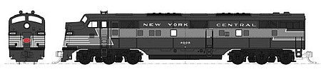 Kato 1060440 N Scale EMD E7A 2-Unit Set - Standard DC -- New York Central #4008, 4022 (Late 1940s 20th Century 2-Tone Gray)