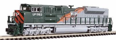 Kato 1768410 N Scale EMD SD70ACe - Standard DC -- Union Pacific #1983 (Western Pacific Heritage Scheme, silver, green)