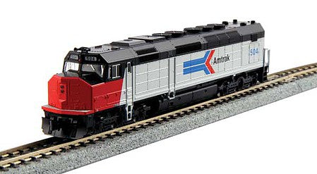 Kato 1769205 N Scale EMD SDP40F Type I - Standard DC -- Amtrak 501 (Phase I, Platinum Mist, black, red nose; large logo)