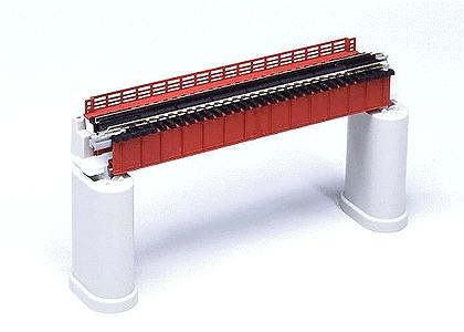 Kato 20460 N Scale Deck Girder Bridge -- 4-31/32" 124mm Long (red/rust)