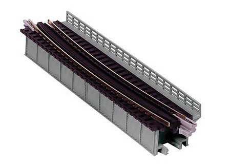 Kato 20467 N Scale Single-Track Curved Deck-Girder Bridge, Code 80 Track - Assembled - Unitrack -- 17-5/8" 448mm Radius, 15 Degrees (gray)