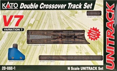 Kato 208661 N Scale Unitrack V7 Set -- Double Crossover Track Set
