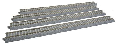Kato 2181 HO Scale Straight Track w/Concrete Ties - Unitrack -- 14-1/2" 369mm pkg(4)