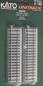 Kato 2193 HO Scale Straight Track - 2 Peices -- 5-7/8" 149mm